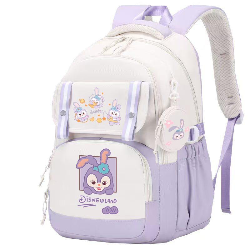 Campus Versatile Student School Bag Sweet Small Fresh Printed Backpack Macaron Color