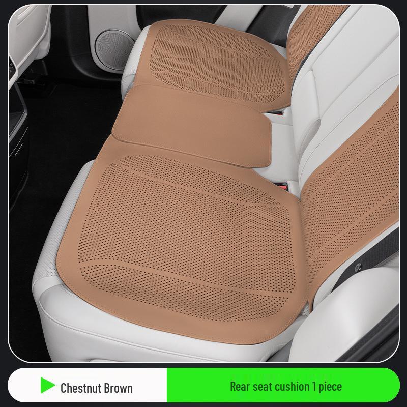 Universal Perforated Breathable Car Seat Cushion for Five-Seat Vehicles - Year-Round Ventilation