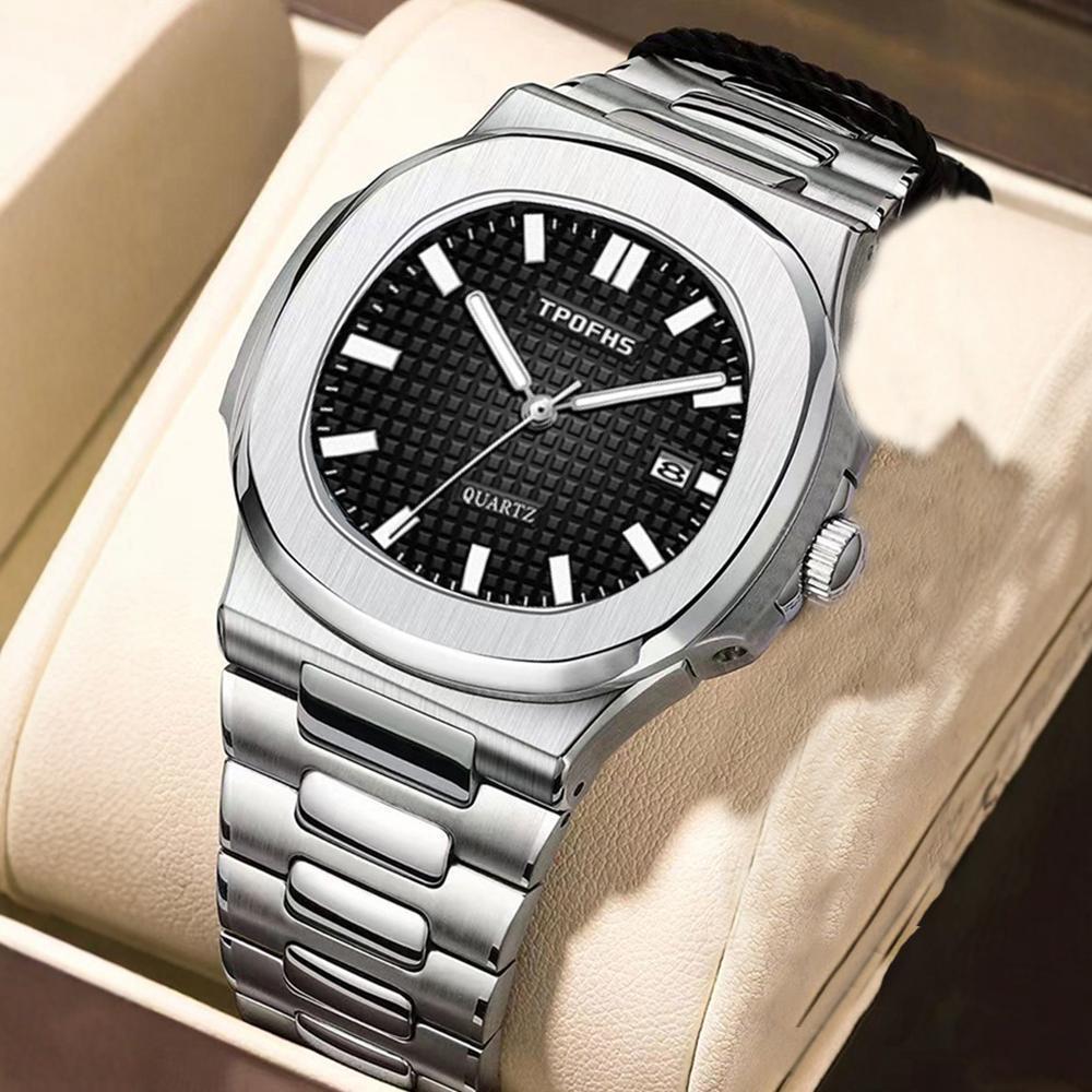 Yacrante Nautilus Reloj de Acero Luminoso e Impermeable para Hombre A09747