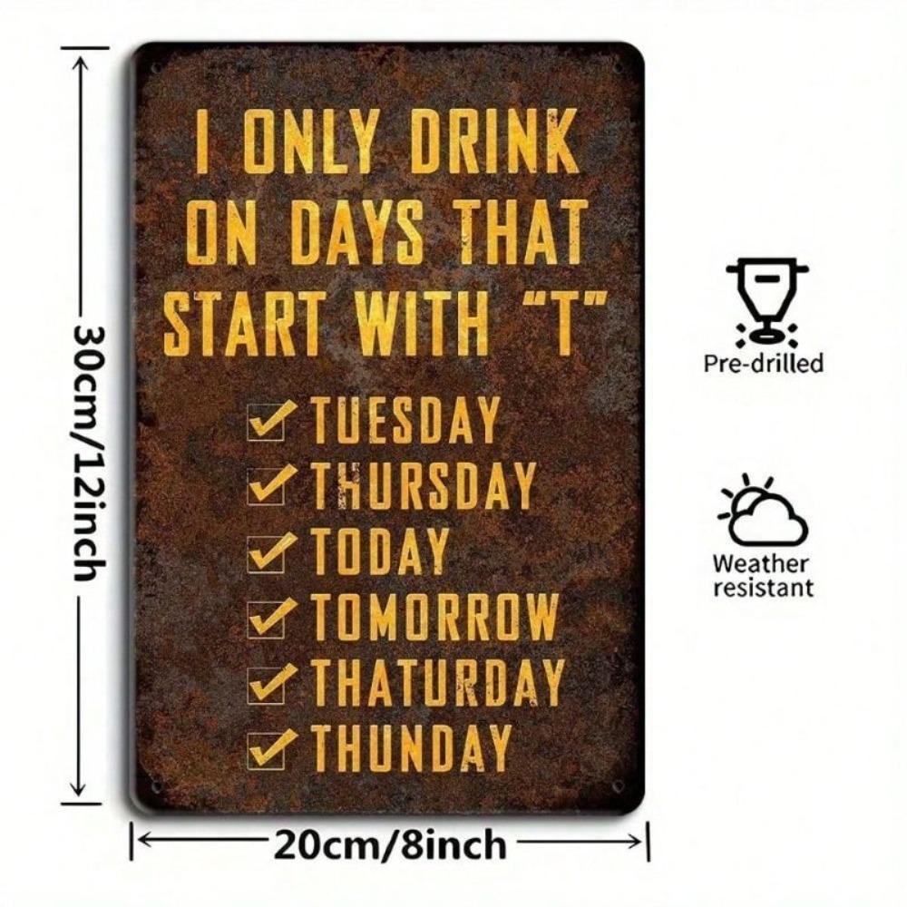 Funny Metal Poster 8x12 Inch for Bar, Beer Club, Man Cave, Garage, Home Wall Decor Gift