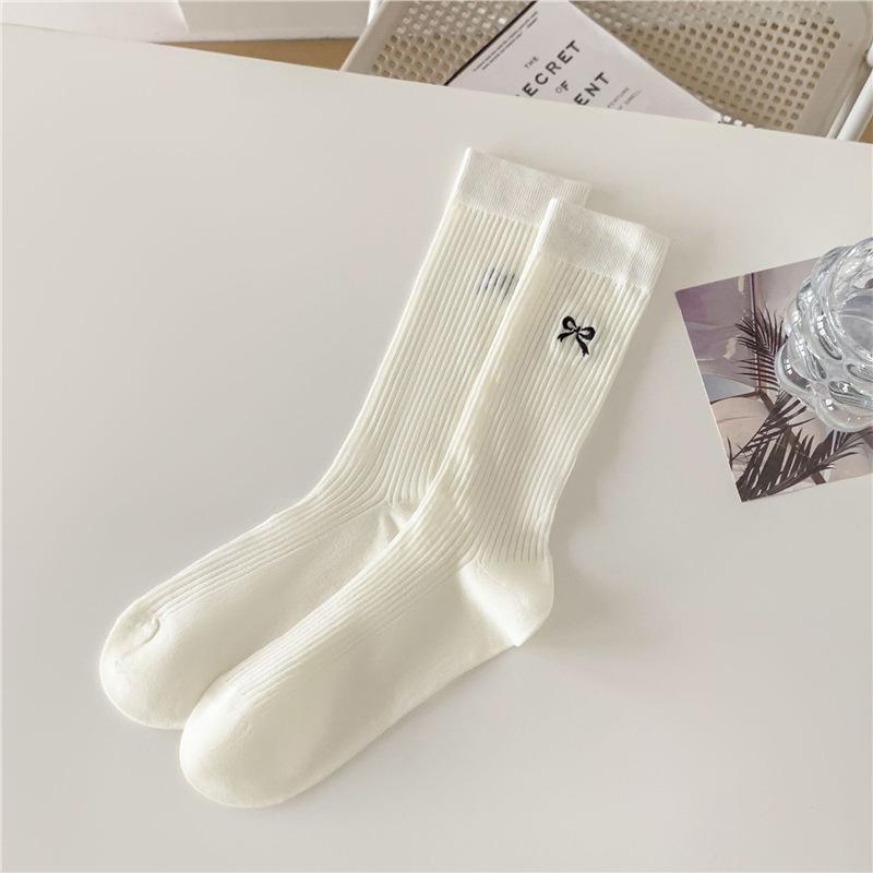 Summer Thin Mesh Breathable Mid-calf Socks for Women, Solid Color Lace Pile Socks, Perforated Mesh Socks