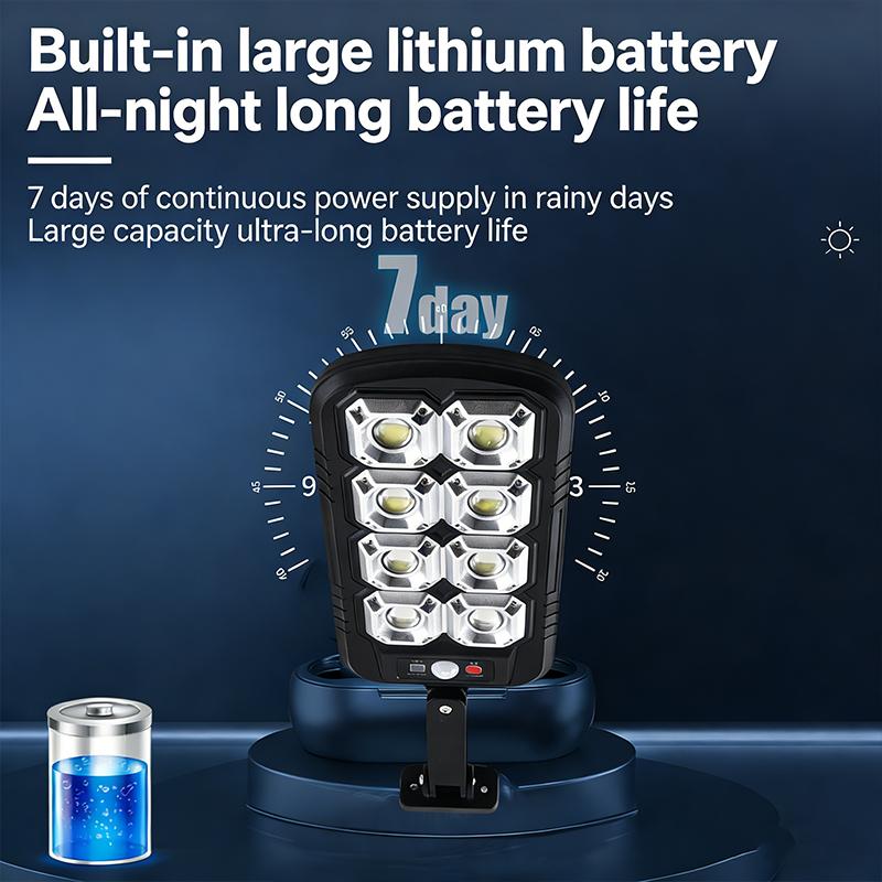 Solar Street Lights Outdoor Waterproof Security Motion Sensor LED Lamp with 3 Lighting Mode Solar Lights for Garden Path Decor