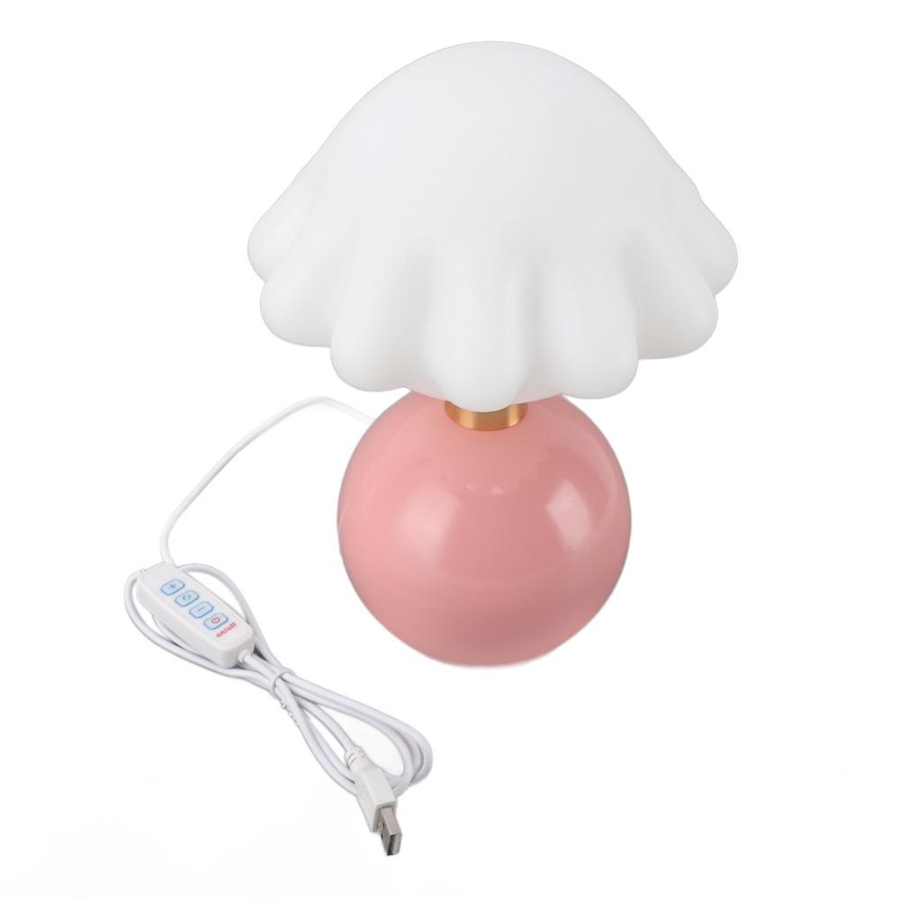 Dimmable 3 Color Temp Table Lamp Mushroom Desk Night Light Aesthetic LED Table Lamp  Bedside