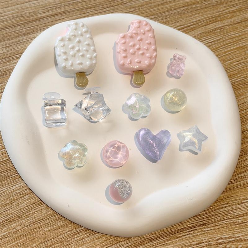 Cartoon Ocean Hole Shoe Charms Fashion Pearl Chain Shoe Buckle Cute Shell DIY Shoes Decoration Removable Sandal Accessories