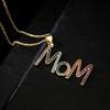 Jewelry Zircon Letter Clavicle Chain Stainless Steel Gift for Mother's Day MOM Necklace  Mom Gift