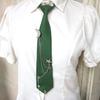 Student Pre Tied Neck Ties Preepy Look Rhinestones Star Metal Chain Dark Tie Cravat Neck Wear Accessories