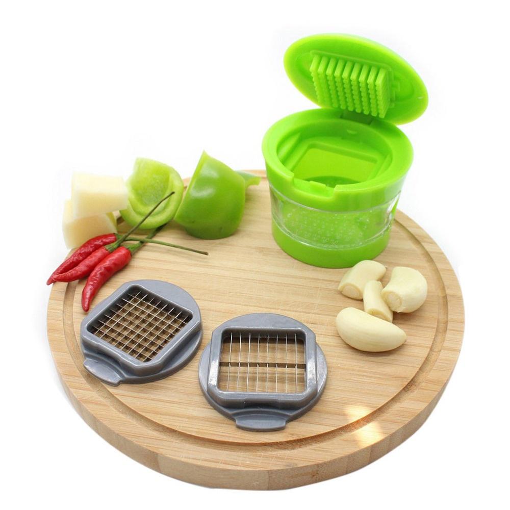 Kitchen Vegetable Tools Mini Garlic Press Presser Onion Chopper Garlic Mincer Slicer Dicer Grater