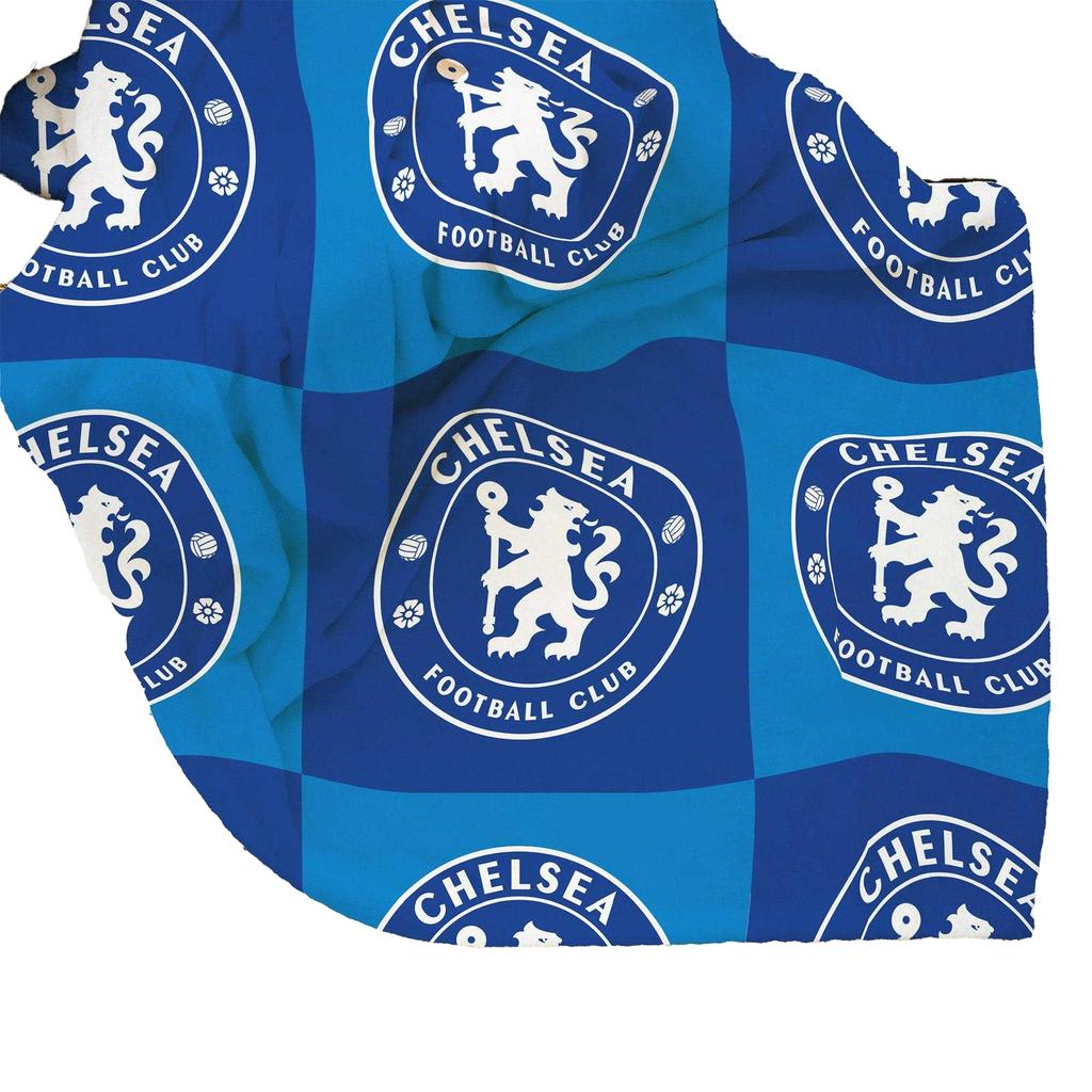 Chelsea FC Polyester Checkered Fleece Blanket