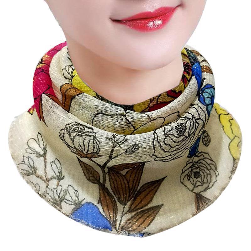 

Женский шелковый снуд-шарф: Универсальная защита от солнца для ушей, тонкий пуловер-бафф и вуаль для весны/лета.