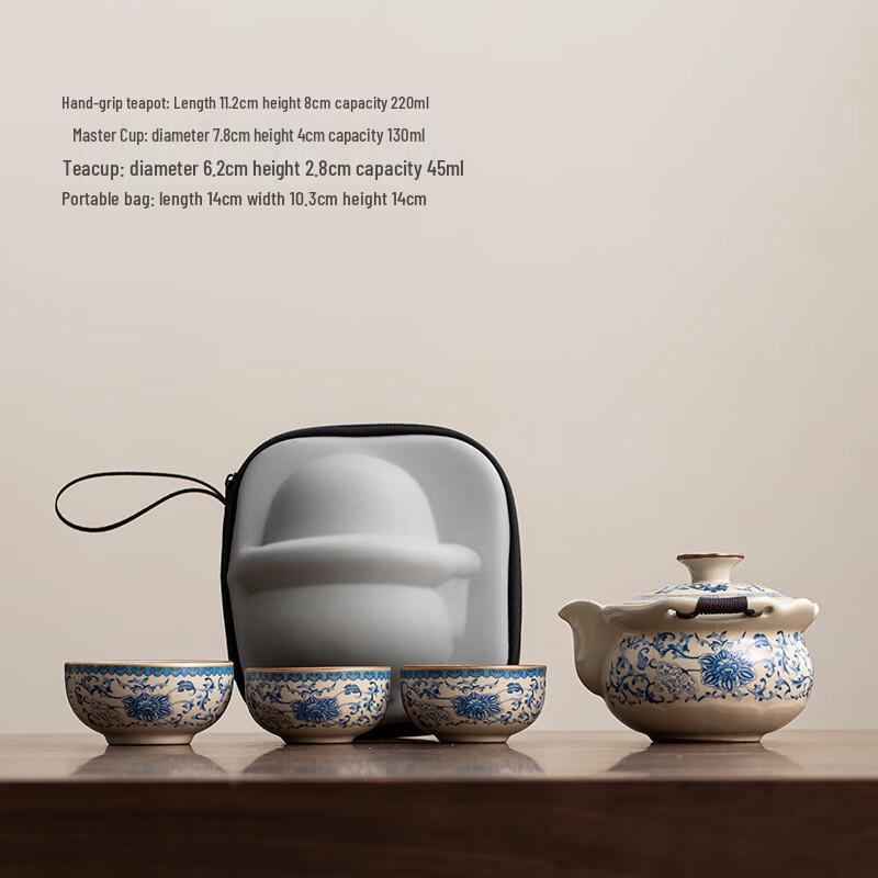 Changqi Ru Kiln Portable Travel Tea Set
