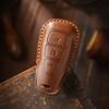 Retro Key Cover Is Suitable for Ford Focus Car Key Case, Hand-stitched Genuine Leather Key Protective Case.
