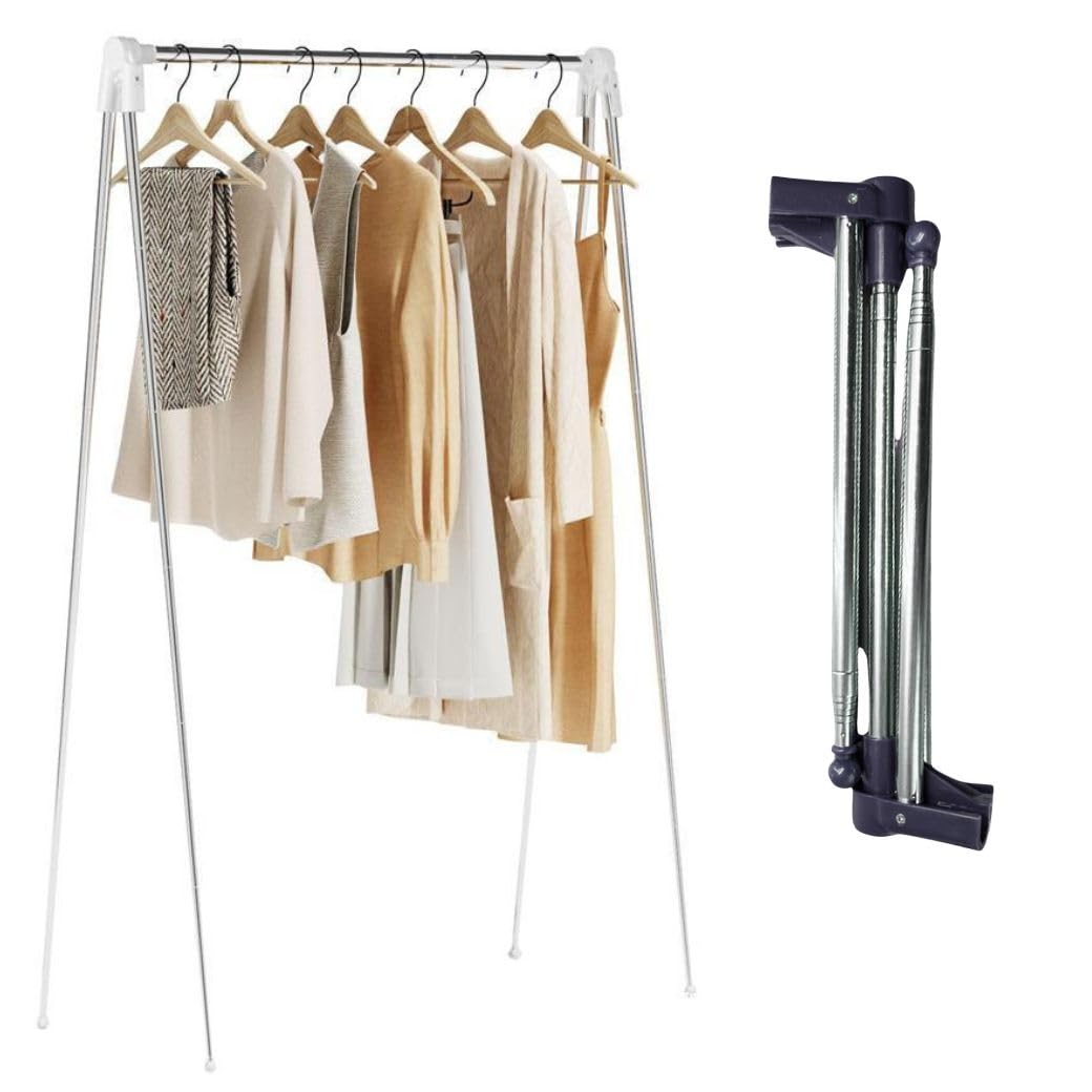 

Karim Indoor Clothes Drying Stainless Foldable and Easy to Futon Drying No Assembly Black Rack, Steel, Telescopic, Compact, Store, Rack, Hanger, чёрный