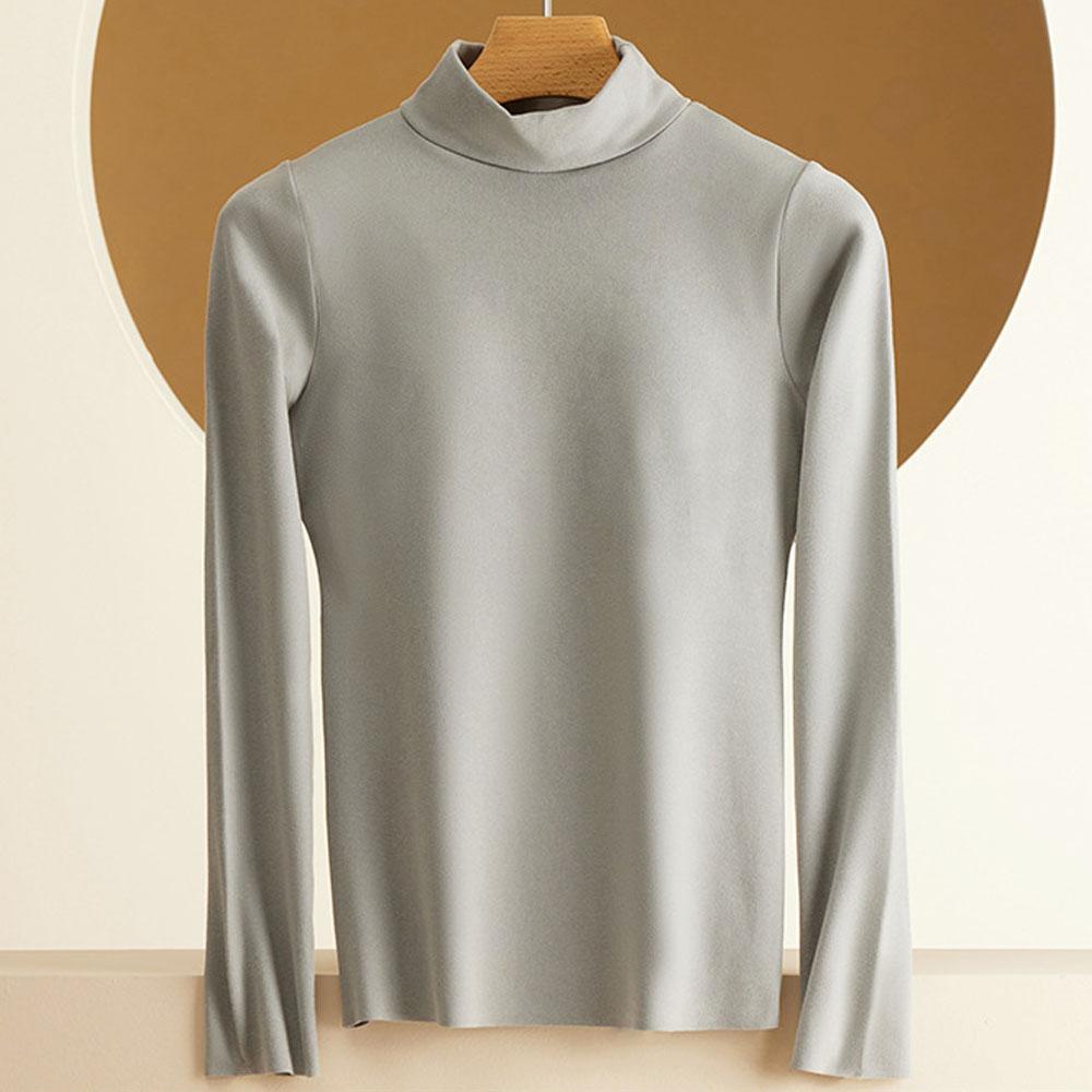 Haine de toamnă iarnă pentru femei Tricouri cu mânecă lungă Pulovere cu gât rigilat Lenjerie intima Topuri Bluză pentru femei Sutien încorporat