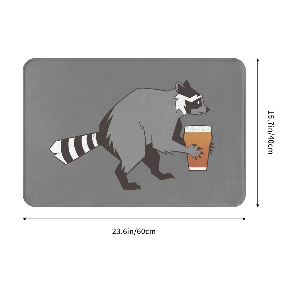 Funny Opposable Thumbs Raccoon Doormat Mat Anti-Slip Racoon Panda Bath Kitchen Balcony Rug Carpet 40*60cm