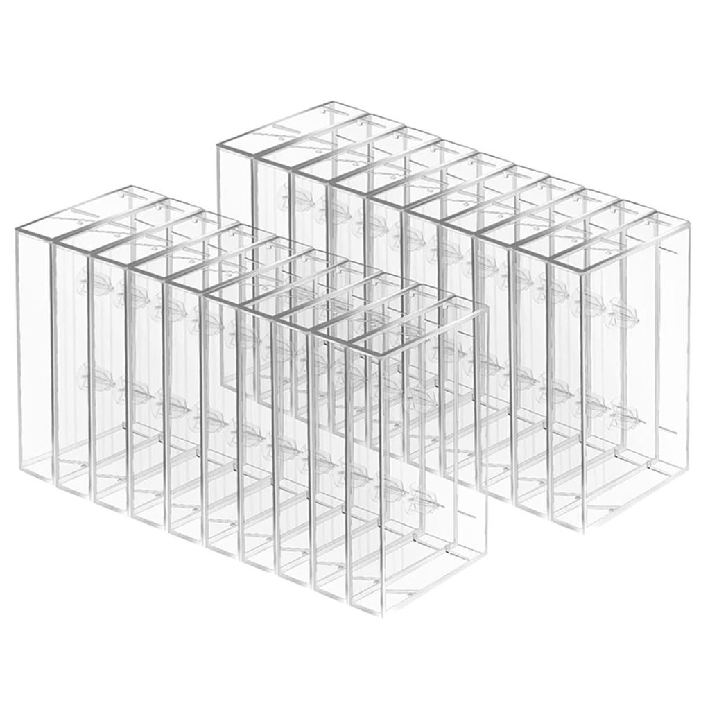 BHBL 50-Pack Audio Cassette Storage Cases - Clear Plastic Cassette Tape Cases Box- Audio Storage Replacement Boxes