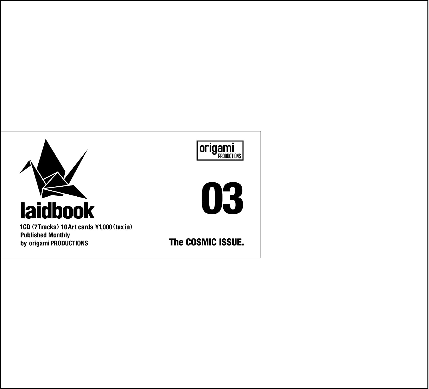 

CD LAIDBOOK - The Cosmic Issue. OPCA1004 ORIGAMI PRODUCT 2009 Others Rap & Hip-Hop/R&B Used