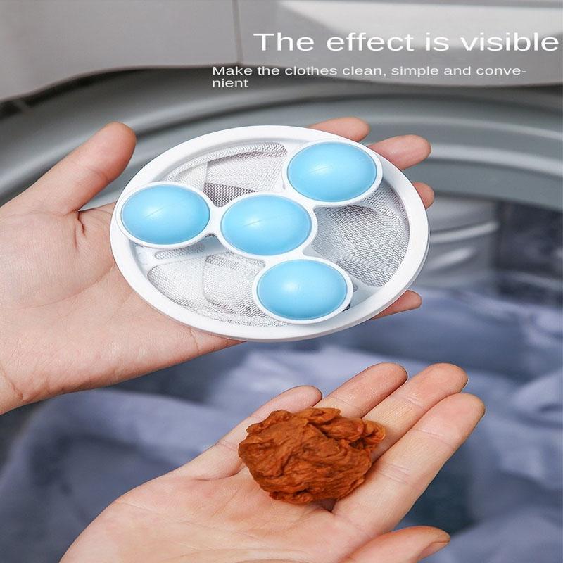 Bolsa de filtro para lavadora automática de ondas redondas opcional de tres colores, bola descontaminante para limpieza del cabello