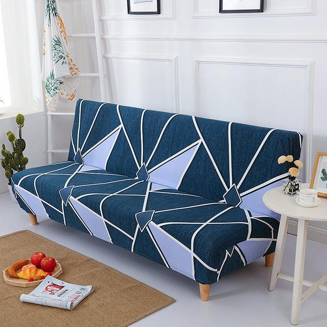 String Printed Folding Sofa Furniture Bed Cover Sofa Protector Covers Stretch Double Seat Cover Slipcovers For Living Room Area Geometric Print