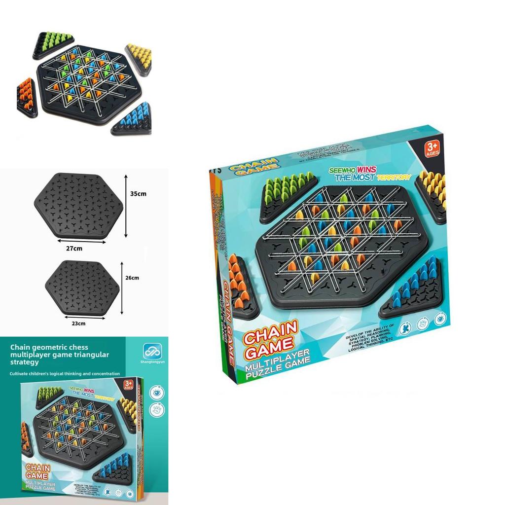 Triangle Chess Rope Solving Puzzle Toy Challenge Game For Kids With Logic Development And Parent Child Interaction