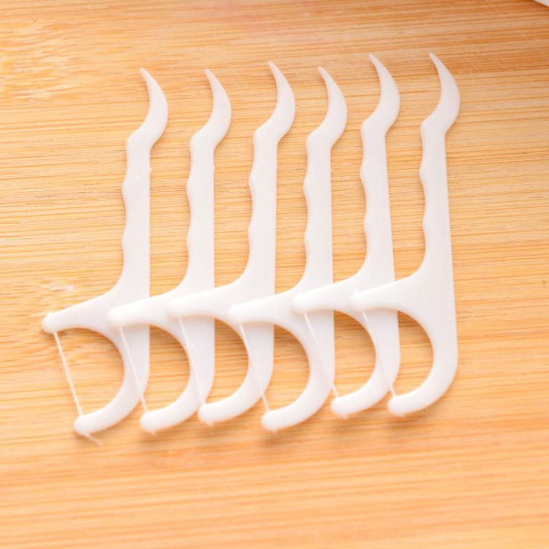 25pcs Dental Floss and Plastic Toothpicks for One-time Cleaning of Dental Gaps-Oral Care