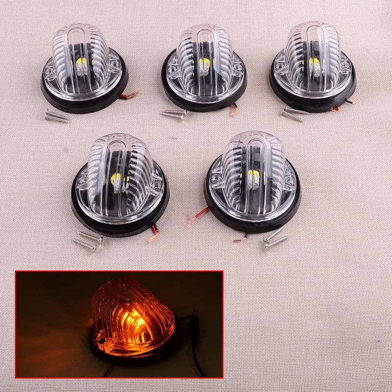 1Set Clear Cab Roof Top Marker Clearance Running Lights Fit For Chevrolet GMC C K Series