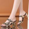 Fashion Slippers for Women Luxury Designer Rhinestone Slipper Summer High-heel Shoes for Women Fashion Casual Beach Shoe Sandalias Mujer