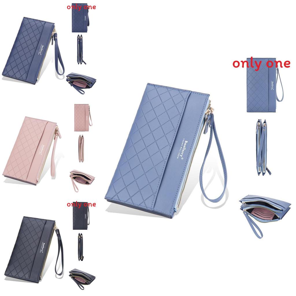 Pu Leather Ladies Wallet With Zipper Long Purse For Daily Use And Water Resistance