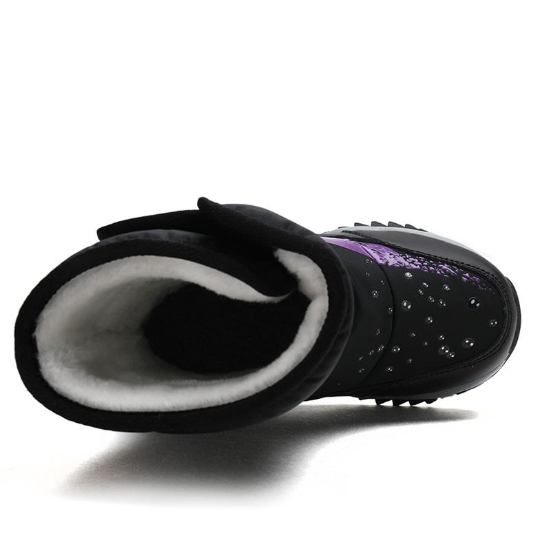 Winter Children's Anti Slip Wear-resistant Velvet Warm Outdoor High Top Cotton Shoes Snow Boots Sports Shoes 26-38