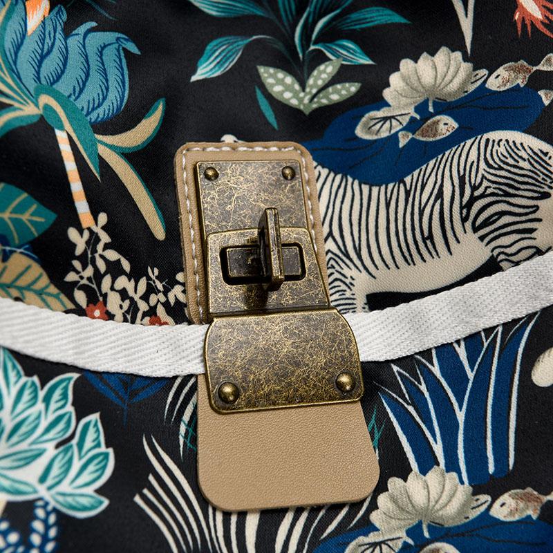 Oxford Print Rucksack Damen Wasserdicht Pendler Reisetasche Multifunktionsrucksack