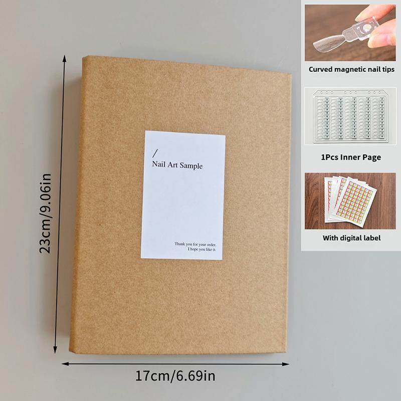 

Magnetic Tips Nail Art Swatch Organizer Book Manicure Color Test Storage Book Large Acrylic Works Sample Display Color Card