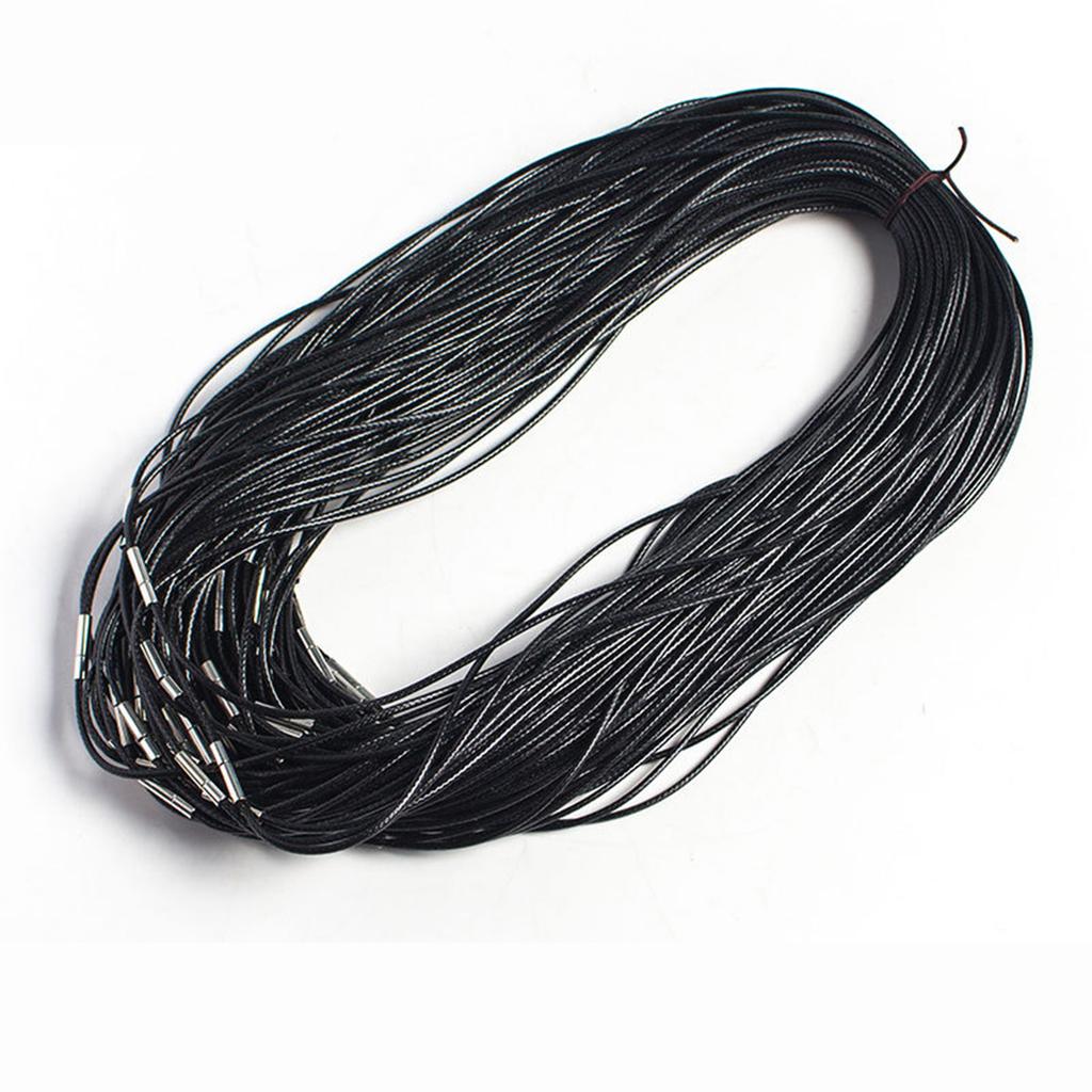 Polyester Pendant String Fashion Braided Necklace Cord Wax Rope Chain with Enduring Clasp DIY Jewelry Making Supplies