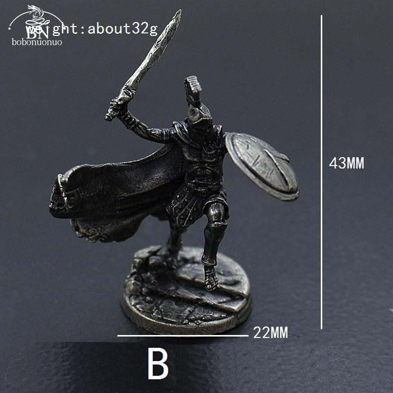1 Stück Antike Spartaner Rom Soldaten Figuren Miniaturen Vintage Metall Soldaten Modell Statue Desktop Ornament Geschenk