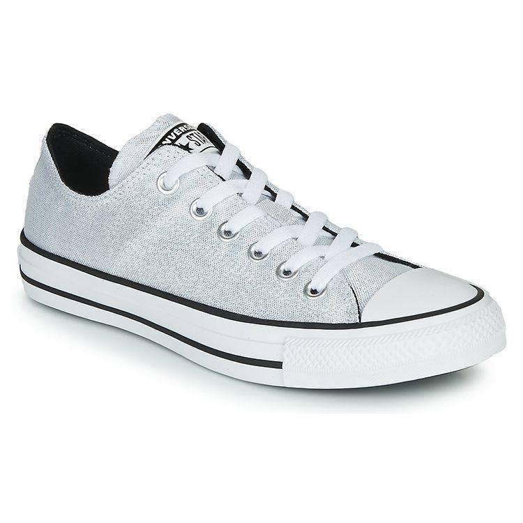Converse All Star Low Top Sneakers Women Sneakers Silver Black 568588F
