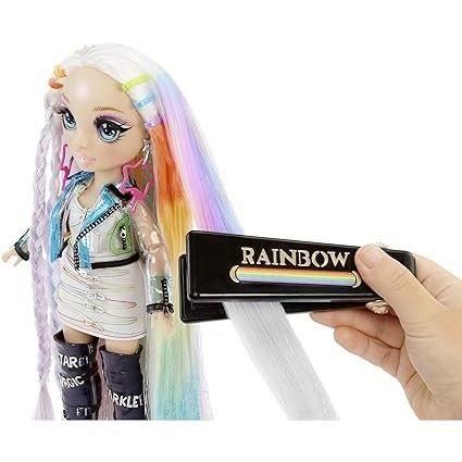 Rainbow high hair studio|studio de coiffure - 1 poupée 27 cm + produits de coloration pour cheveux et accessoires