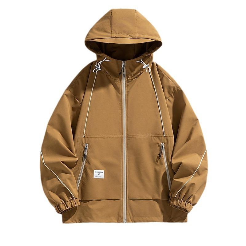 Fattened and Enlarged Hooded Outdoor Mountain Fat Man Loose Jacket Men Waterproof Jacket Men