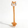 White Color Long Neck Cat Plush Keychain Cute Style Schnauzer Plush Pendant  Bag Charm Decor
