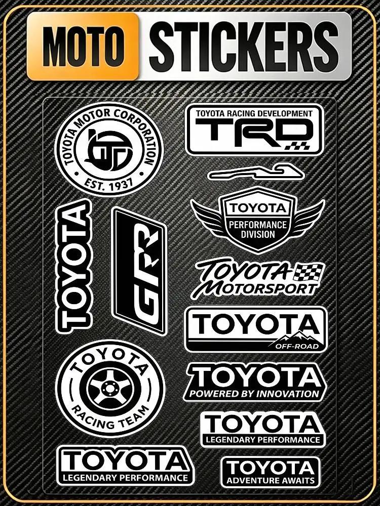 FOR TOYOTA TRO GR High Visibility Reflective Waterproof Decal Scratch Hide Sticker Fit Car Motorcycle Helmet Refrigerator
