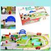 Wooden City Transit Track Building Blocks For Kids Diy Creative Play Set