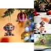 Cute Cartoon Flower Elephant Pattern Acrylic Pendant For Vehicle Interior Decoration