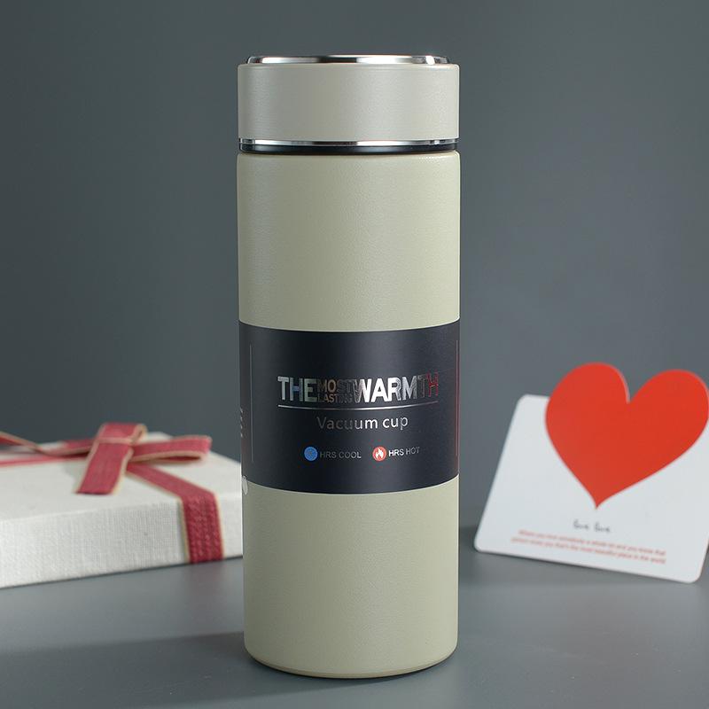 

Новый красивый термос из нержавеющей стали 304, матовый, подарочный стакан для воды для бизнес-автомобилей 400ml серый