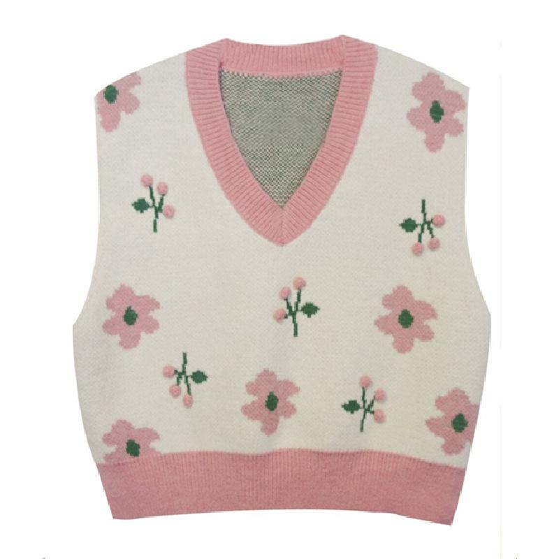 

Уникальный трехмерный цветок тонкий без рукавов осенне-зимний вязаный жилет для женщин One Size зелёный