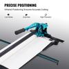 Manual Tile Cutter, 800mm, Porcelain Ceramic Tile Cutter with Tungsten Carbide Cutting Wheel, Infrared Positioning, Anti-Skid Feet, Durable Rails for