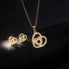 European Fashion Star & Moon Clavicle Necklace and Earring Set