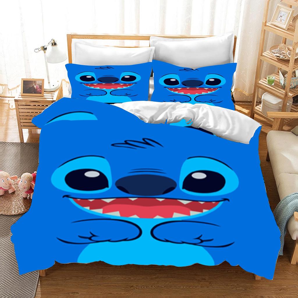 Stitch 100% Polyester Domácí dekorace 3dílná 1 Povlak na přikrývku Jednodílná sada povlečení Comforte Vynikající dárek k narozeninám