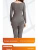 Women's Double-Sided Velvet Thermal Underwear Set - Self-Heating, Seamless Long-Sleeve Top & Pants for Autumn/Winter