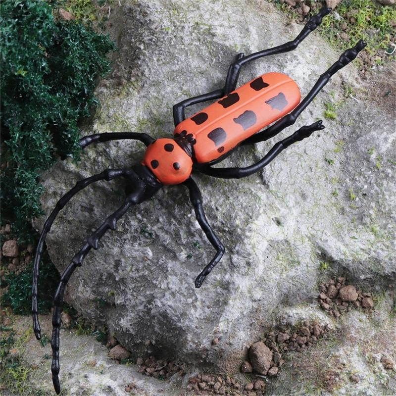 Simulation Insect Small Animal Toy Mosquitoes OrchidsMantis SpadeBeetle Simulation Animal Model Home Garden Ornaments