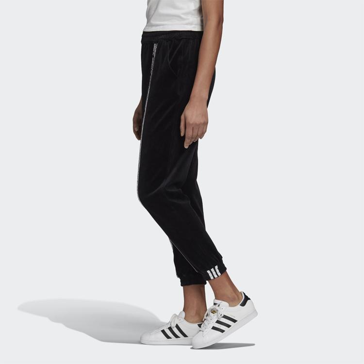 Adidas Originals Cuffed Pants Color Blocked Knit Joggers Women Bottoms Black GI0981