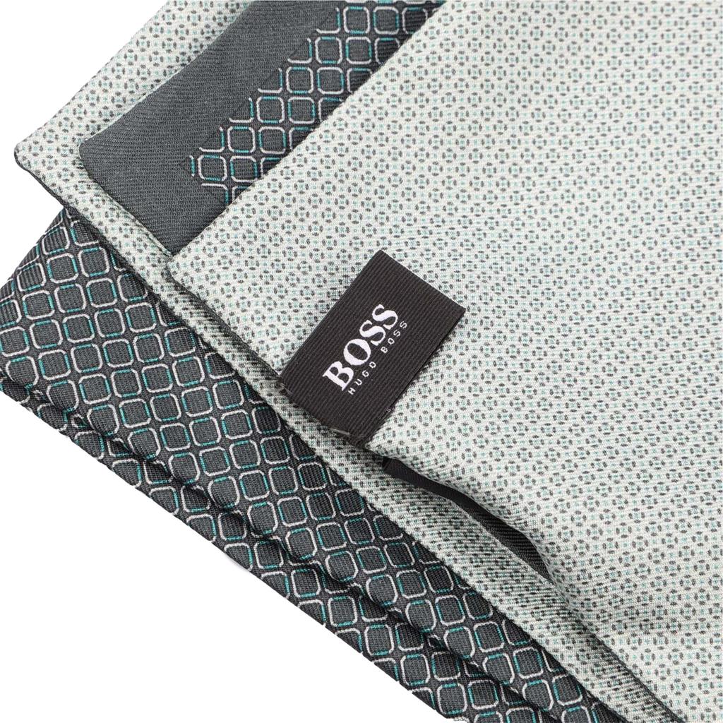 Boss Mens Logo Silk Pocket Square