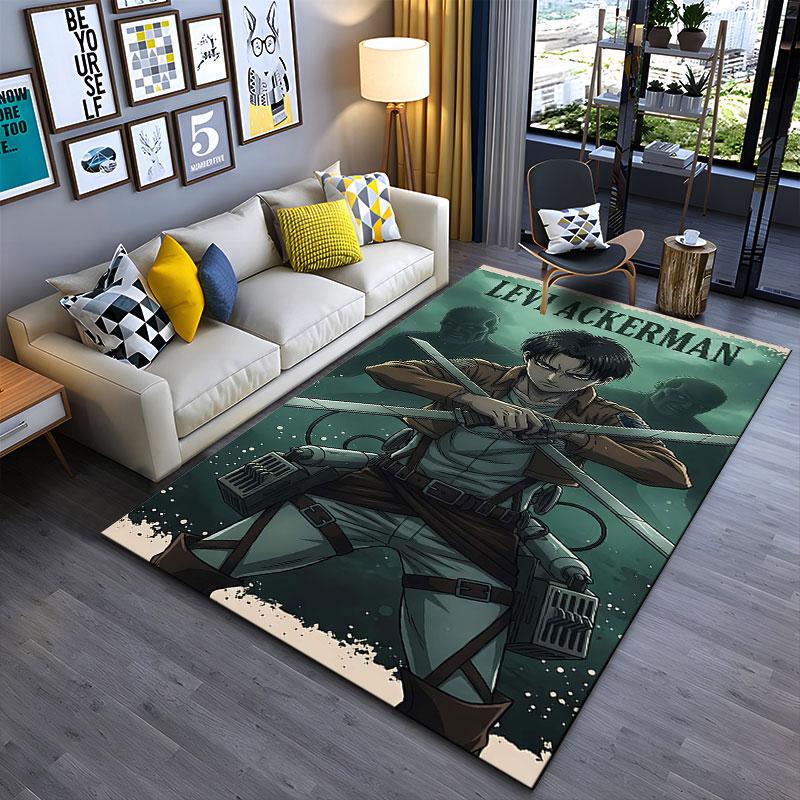 Levi Ackerman Anime Character suitable as a non-slip mat for the living room or bedroom sofa