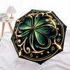 1pc Shamrock Ornament Automatic Umbrella - Automatic Opening And Closing, Sturdy Iron Frame, Portable Folding Design yy251018194